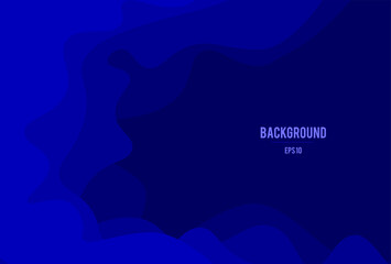 abstract color blue 3d paper art background. Vector design layout for banners presentations