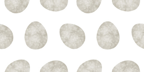 Cute illustration with colorful Easter eggs with watercolor texture, spring banner