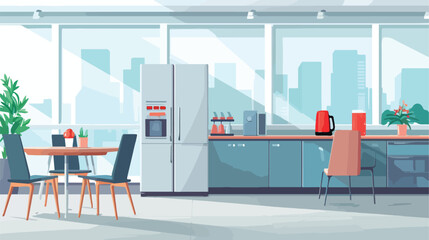 Kitchen interior design in office for lunch background