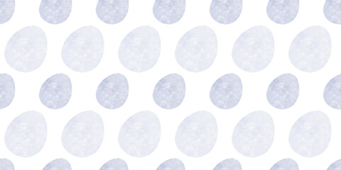 Cute illustration with colorful Easter eggs with watercolor texture, spring banner