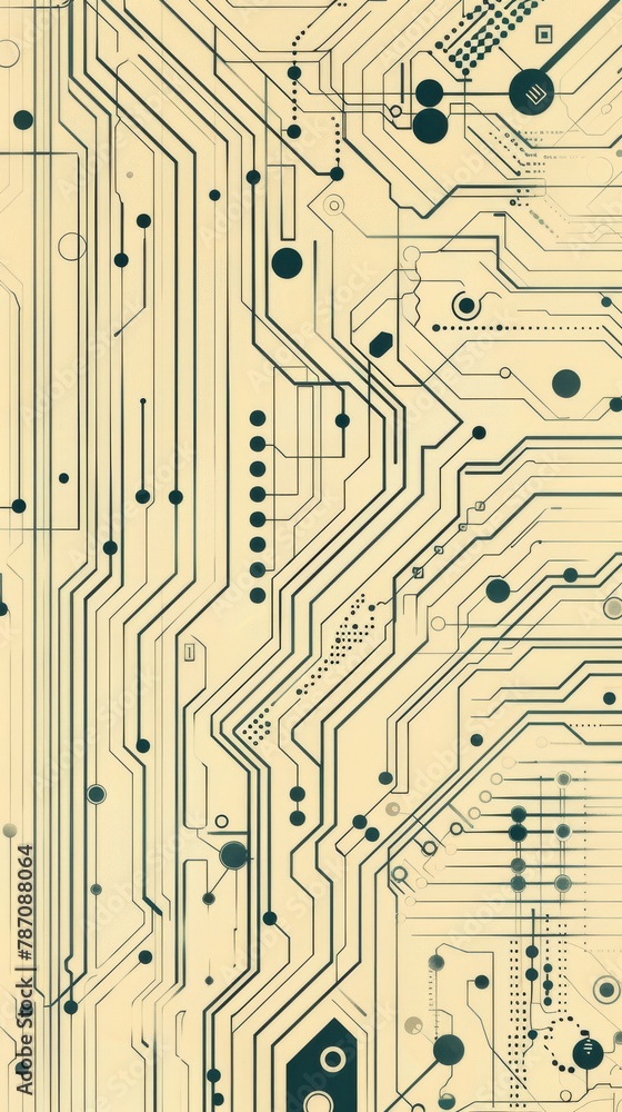 Poster digital backdrop suitable for depicting network capabilities, technological operations, digital stor