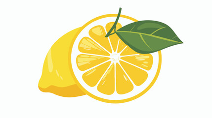 Lemon Slice decoration for T-shirt cards fresh lemon