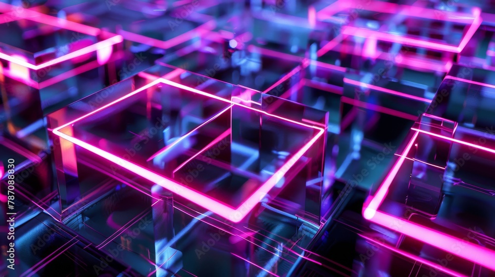 Poster digital backdrop suitable for depicting network capabilities, technological operations, digital stor