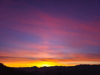 sunrise in the mountains 