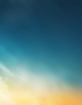 Sunset Sky Background,Sunrise cloud Orange,Yellow,Blue in morning Summer,Vector Sunny Autumn,Nature landscape field in evening.Winter sunlight,cartoon illustration Horizon Spring sundown by Sea Beach