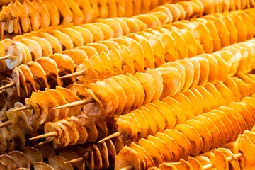 Badkamer foto achterwand Chinese snacks made from potatoes © xy