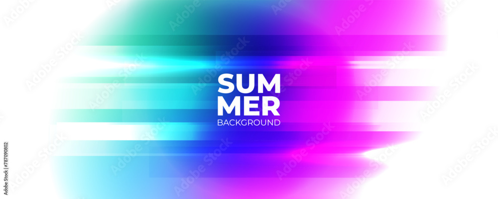 Aufkleber defocused bright colored abstract background with horizontal dynamic lines. blurred vibrant color gr