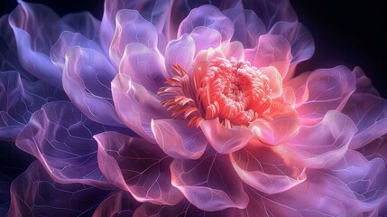 Fototapeta premium Digital backdrop suitable for depicting network capabilities, technological operations, digital storages, as well as in the fields of science and education.