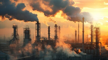 factory smoke from chimneys bad ecology Environmental pollution