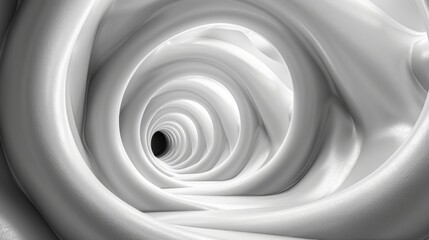 Abstract white spiral tunnel background