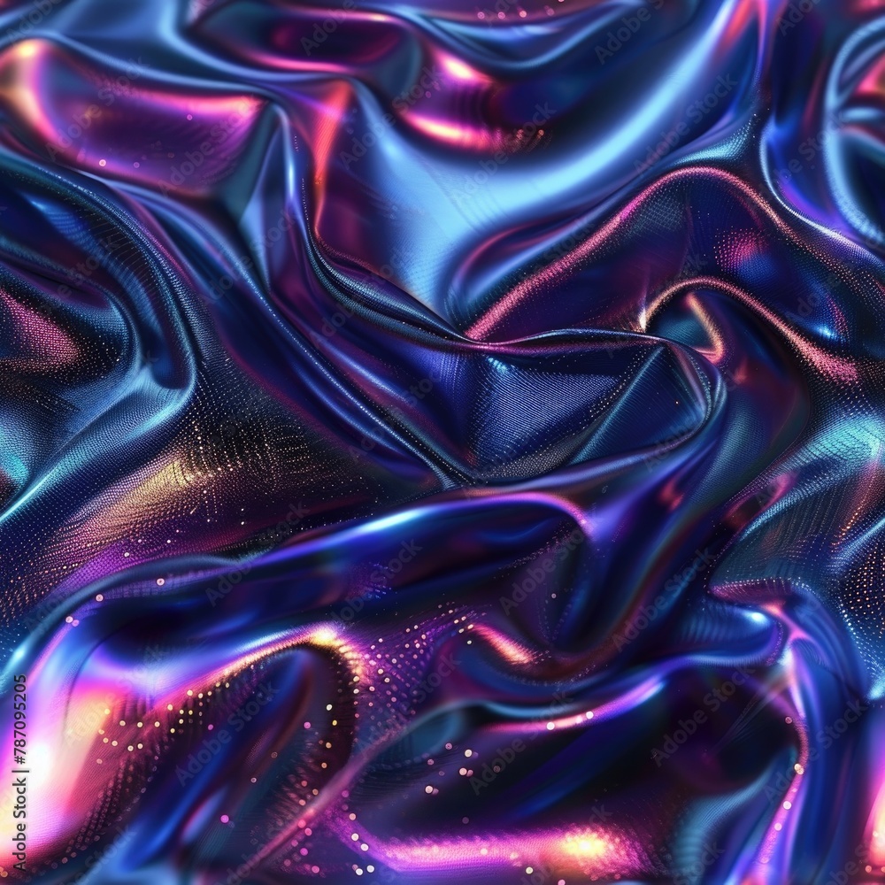 Poster a vibrant and dynamic abstract image featuring fluid-like shapes with neon colors