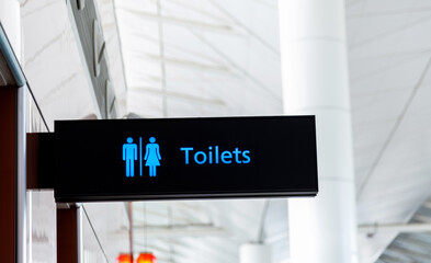 Toilet signs at the airport