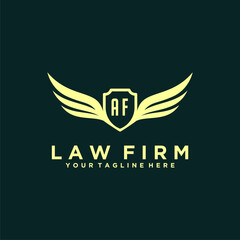 AF initials design modern legal attorney law firm lawyer advocate consultancy business logo vector