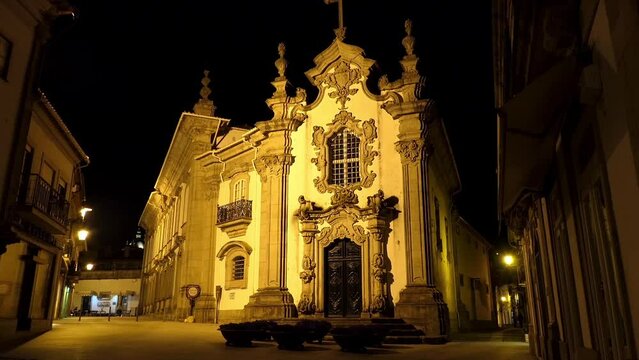 The Capela das Malheiras is a beautiful example of Portuguese rococo architecture. Viana do Castelo city in Norte region of Portugal.
