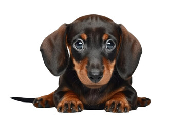 Funny sausage dog, dachshund puppy
.isolated on white background