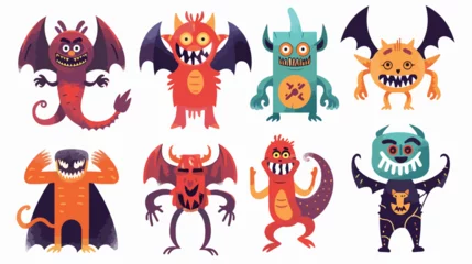 Behang Monster Monster icons. Halloween. celebration. All Saints Day