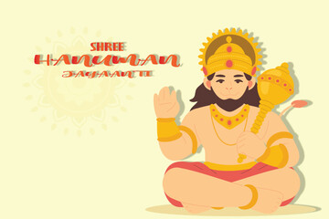 Vector happy shree hanuman jayaanti celebration festival post cards, posters, banners, templates for social media backgrounds post