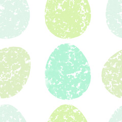 Seamless pattern with easter eggs, hand drawn illustration in watercolor style