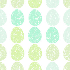 Seamless pattern with easter eggs, hand drawn illustration in watercolor style