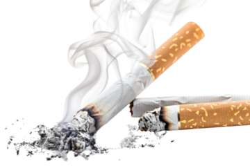 Smoking cigarettes
.isolated on white background