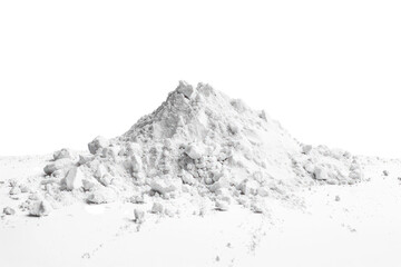Talc powder pile
isolated on white background