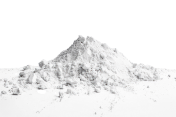 Talc powder pile
isolated on white background