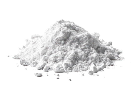 Talc powder pile
isolated on white background