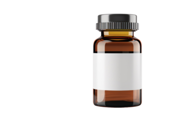 Vaccine bottle for label design
isolated on white background