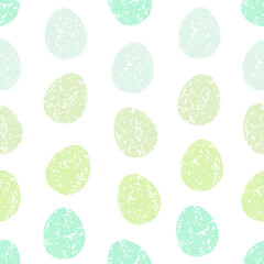 Seamless pattern with easter eggs, hand drawn illustration in watercolor style