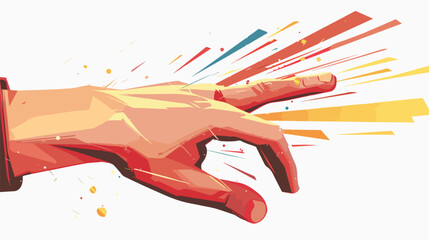 Obraz na płótnie Canvas One hand click foreword to speed play. Vector illustration