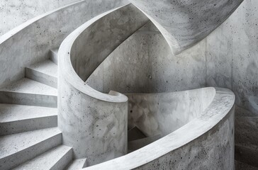 Close Up of Spiral Staircase in a Building