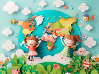 Obraz na płótnie Canvas International Children's Day concept