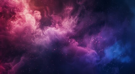 Colorful Space Filled With Stars and Clouds - obrazy, fototapety, plakaty