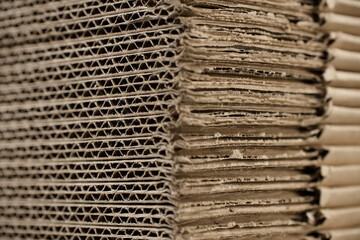 Paper box for shipping and moving, close up