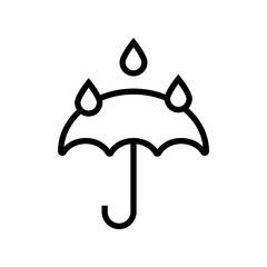 Keep dry label symbol vector, umbrella vector icon for packaging.