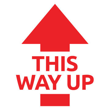 recommend clip art: this way up label vector icon for packaging.