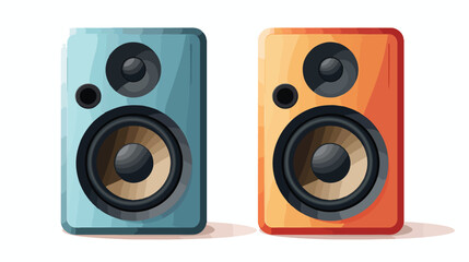 Pair of speakers vector isolated illustration Vector