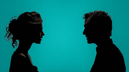 A man and a woman having a serious conversation