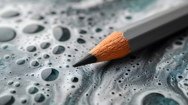 macro shot of a pencil