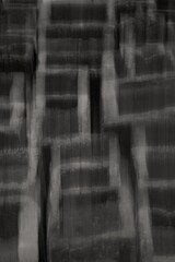 Intentional camera movement (ICM) image of a dream like black and white background  created by...
