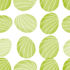 Seamless pattern with easter eggs, hand drawn illustration in watercolor style