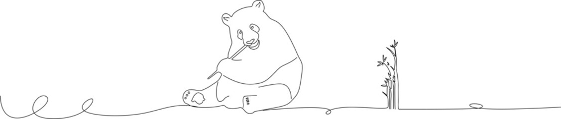 line art panda