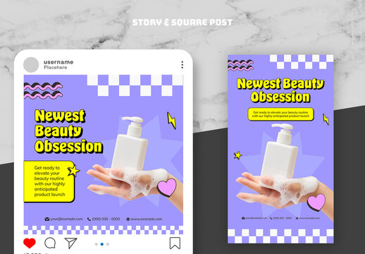Blue And Yellow Soap Social Media Story Post