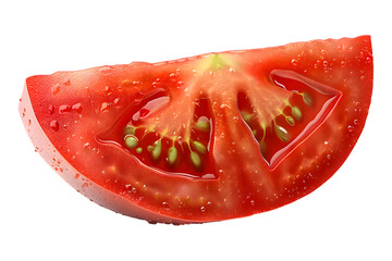 Slice of tomato isolated on transparent background