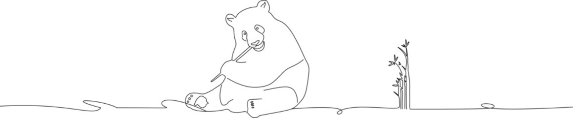 line art panda