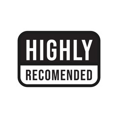 Recommended sticker label. Recommendation tag. Vector illustration.
