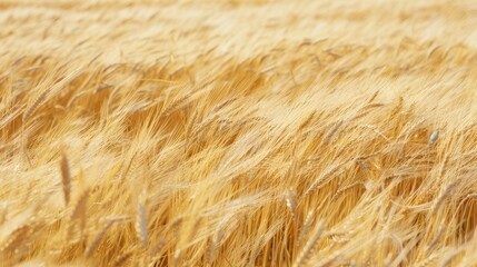 Golden wheat field swaying in the breeze