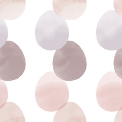 Seamless pattern with easter eggs, hand drawn illustration in watercolor style