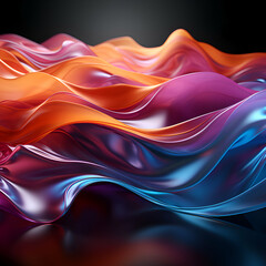 Abstract wavy background. 3d rendering. 3d illustration.