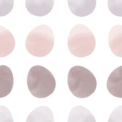 Seamless pattern with easter eggs, hand drawn illustration in watercolor style
